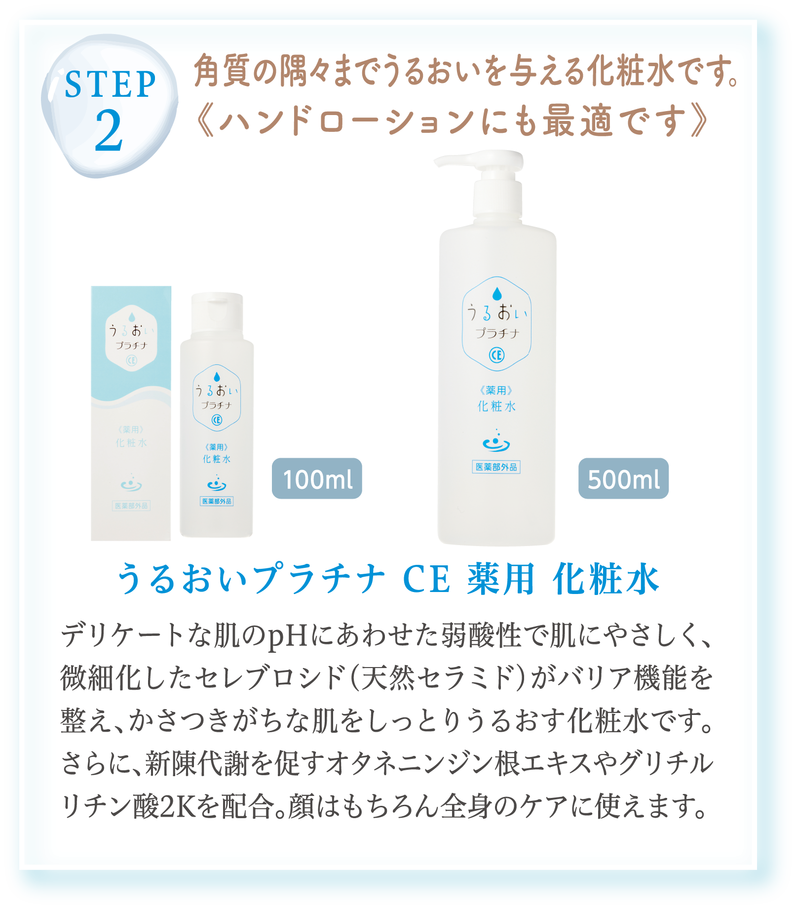 うるおいプラチナCE 薬用ミルクローション 500ml、セラミド乳液 うるおいプラチナCE 薬用 ミルクローションを使ってみた